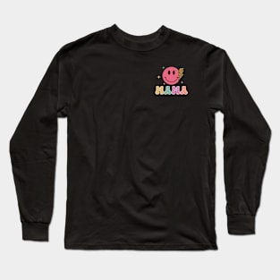 Retro Mama It's Okay, One Mental Health Breakdown, Funny Mama, Mothers Day (2 Sided) Long Sleeve T-Shirt